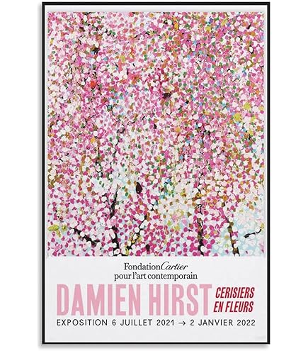 Amazon.co.jp: ダミアンハーストポスター桜キャンバス壁アート